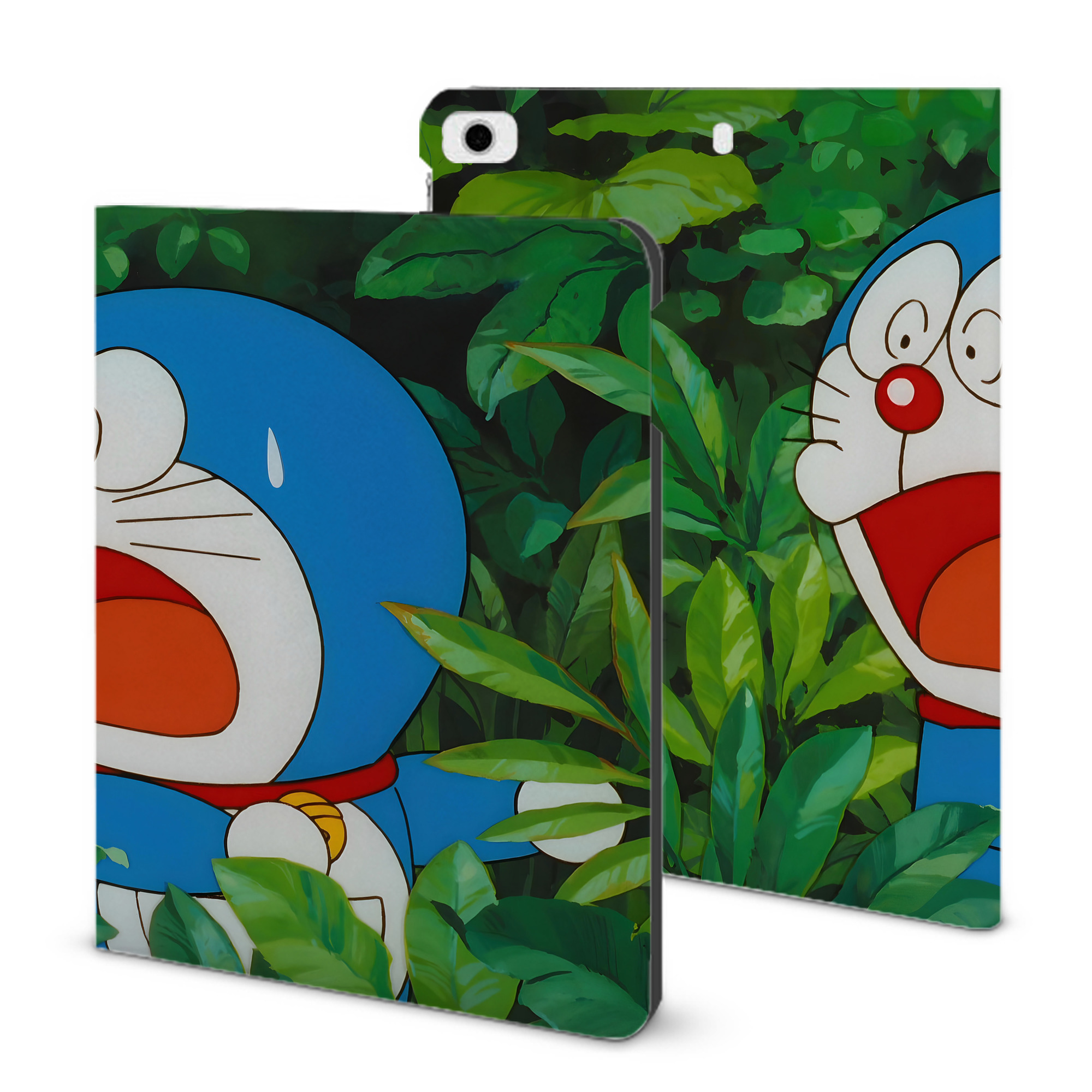 （画像用） ドラえもん Doraemon IPad ケース ブック型 PUレザー TPU 耐衝撃 軽量 薄型 ペン収納なし 全面保護 IPad 各モデル対応